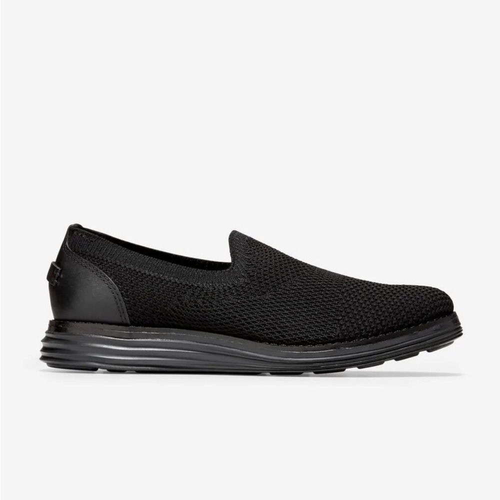Cole Haan Women's OriginalGrand Cloudfeel Meridian Loafer Black Knit Slip-On 5.5